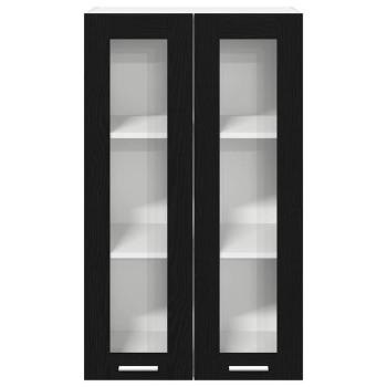 Hängeschrank mit Tür Riga Schwarz Eichen-Optik 60 x 31 x 100 cm