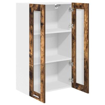 Hängeschrank mit Regal Riga Geräucherte Eiche 60 x 31 x 100 cm
