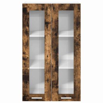 Hängeschrank mit Regal Riga Geräucherte Eiche 60 x 31 x 100 cm