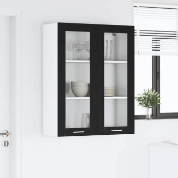 Hängeschrank mit Tür Riga Schwarz Eichen-Optik 80 x 31 x 100 cm