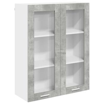 Hängeschrank Riga Beton Grau 80 x 31 x 100 cm Holzwerkstoff