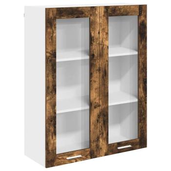 Hängeschrank mit Regal Riga Geräucherte Eiche 80 x 31 x 100 cm
