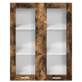 Hängeschrank mit Regal Riga Geräucherte Eiche 80 x 31 x 100 cm