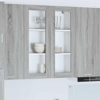 ARDEBO.de - Hängeschrank Riga Graues Sonoma 80 x 31 x 100 cm Holzwerkstoff