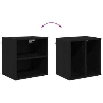 Hängeschrank Riga Schwarz Eichen-Optik 40 x 29,5 x 40 cm