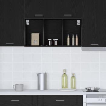 Hängeschrank Riga Schwarz Eichen-Optik 40 x 29,5 x 80 cm