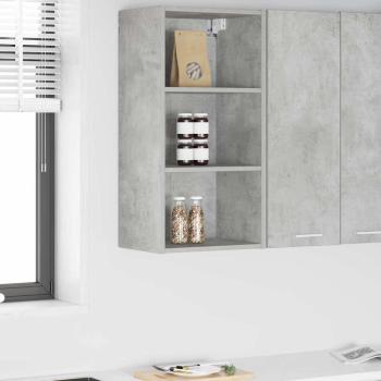 ARDEBO.de - Hängeschrank Riga Beton Grau 40 x 29,5 x 80 cm Holzwerkstoff