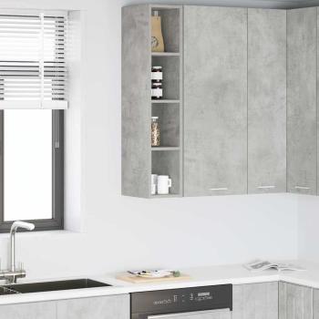 ARDEBO.de - Hängeschrank Riga Beton Grau 20 x 29,5 x 100 cm Holzwerkstoff