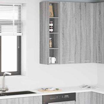 ARDEBO.de - Hängeschrank mit Regal Riga Graues Sonoma 20 x 29,5 x 100 cm
