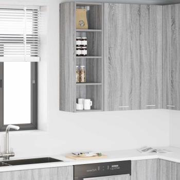 ARDEBO.de - Hängeschrank mit Regal Riga Graues Sonoma 30 x 29,5 x 100 cm