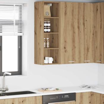 ARDEBO.de - Hängeschrank mit Regal Riga Artisan-Eiche 30 x 29,5 x 100 cm