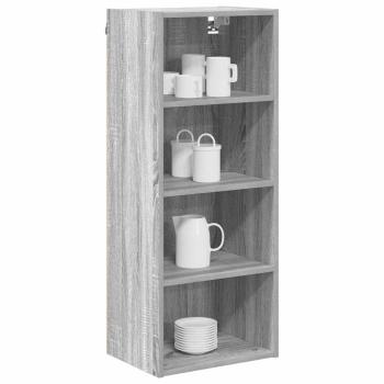 ARDEBO.de - Hängeschrank mit Regal Riga Graues Sonoma 40 x 29,5 x 100 cm