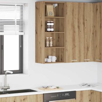 ARDEBO.de - Hängeschrank mit Regal Riga Artisan-Eiche 40 x 29,5 x 100 cm