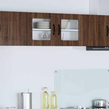 ARDEBO.de - Küchenhängeschrank mit Regal Braun Eichen-Optik 80 x 31 x 40 cm