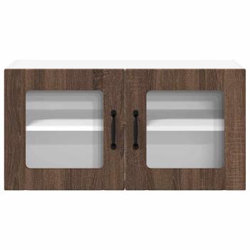Küchenhängeschrank mit Regal Braun Eichen-Optik 80 x 31 x 40 cm