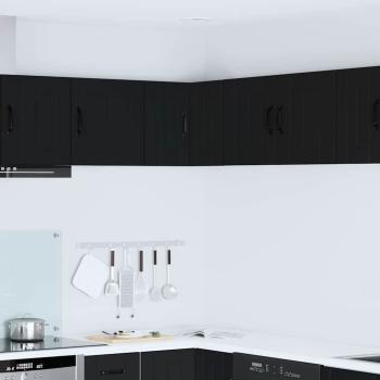 ARDEBO.de - Küchenhängeschrank Schwarz 57 x 57 x 40 cm Holzwerkstoff