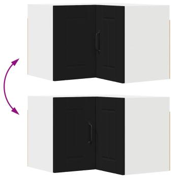 Küchenhängeschrank Schwarz 57 x 57 x 40 cm Holzwerkstoff