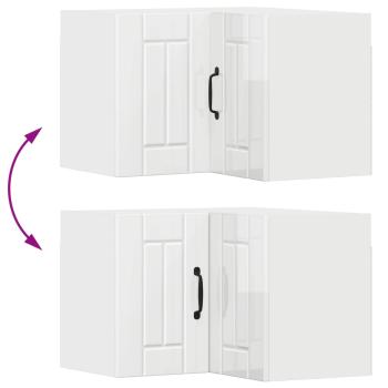 Küchenhängeschrank Hochglanz Weiß 57 x 57 x 40 cm Holzwerkstoff