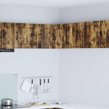 ARDEBO.de - Küchenhängeschrank mit Regal Geräucherte Eiche 57 x 57 x 40 cm