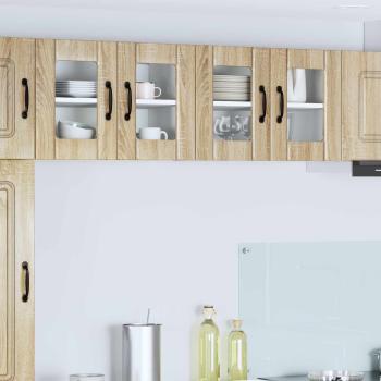 ARDEBO.de - Wandglas-Schrank LUCCA Sonoma-Eiche 60 x 31 x 40 cm
