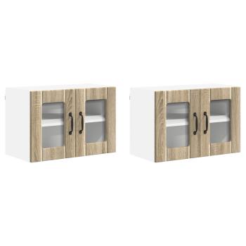 ARDEBO.de - Küchenhängeschrank mit Regal 2 pcs Sonoma-Eiche 60 x 31 x 40 cm