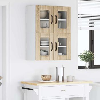 Küchenhängeschrank mit Regal 2 pcs Sonoma-Eiche 60 x 31 x 40 cm
