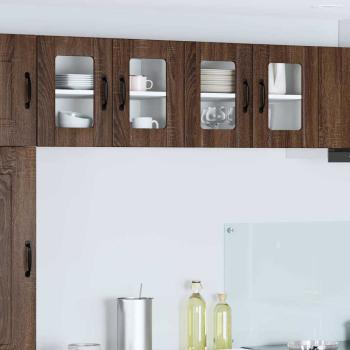 ARDEBO.de - Küchenhängeschrank mit Regal Braun Eichen-Optik 60 x 31 x 40 cm