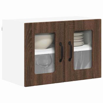 Küchenhängeschrank mit Regal Braun Eichen-Optik 60 x 31 x 40 cm