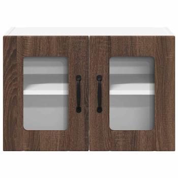 Küchenhängeschrank mit Regal Braun Eichen-Optik 60 x 31 x 40 cm