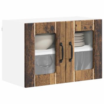 Wandglas-Schrank LUCCA 2 stk. Altholz Holzwerkstoff