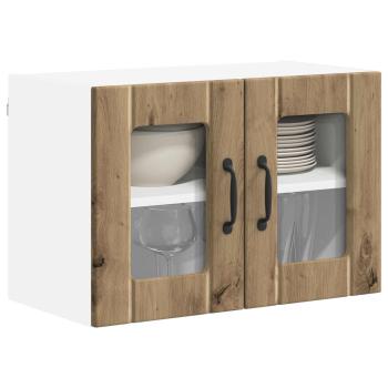 Küchenhängeschrank mit Tür 2 pcs Artisan-Eiche 60 x 31 x 40 cm