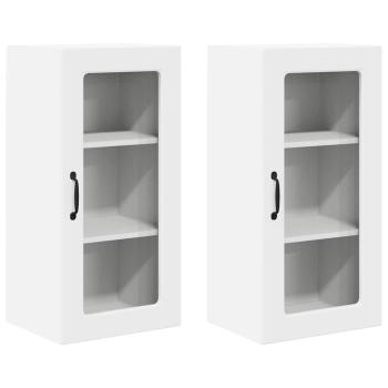 ARDEBO.de - Küchenhängeschrank 2 pcs Weiß 40 x 31 x 80 cm Holzwerkstoff
