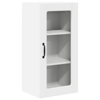 Wandglas-Schrank LUCCA 2 stk. Weiß Holzwerkstoff