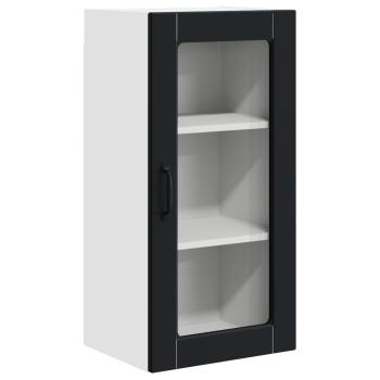 Wandglas-Schrank LUCCA Schwarz 40 x 31 x 80 cm Holzwerkstoff