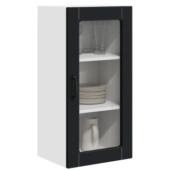 Wandglas-Schrank LUCCA Schwarz 40 x 31 x 80 cm Holzwerkstoff