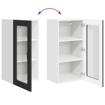 Küchenhängeschrank 2 pcs Schwarz 40 x 31 x 80 cm Holzwerkstoff