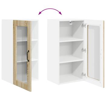 Küchenhängeschrank mit Regal 2 pcs Sonoma-Eiche 40 x 31 x 80 cm