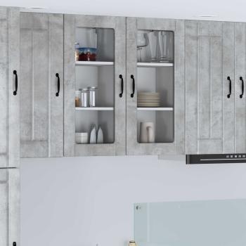 ARDEBO.de - Küchenhängeschrank Beton Grau 40 x 31 x 80 cm Holzwerkstoff