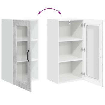 Küchenhängeschrank Beton Grau 40 x 31 x 80 cm Holzwerkstoff