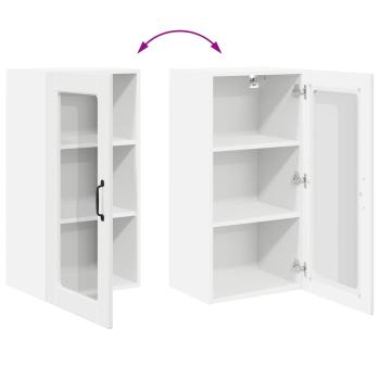 Küchenhängeschrank mit Tür 2 pcs Hochglanz Weiß 40 x 31 x 80 cm