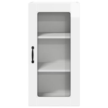 Küchenhängeschrank mit Tür 2 pcs Hochglanz Weiß 40 x 31 x 80 cm