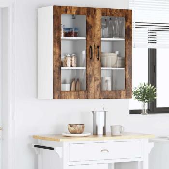 Küchenhängeschrank mit Regal Geräucherte Eiche 40 x 31 x 80 cm