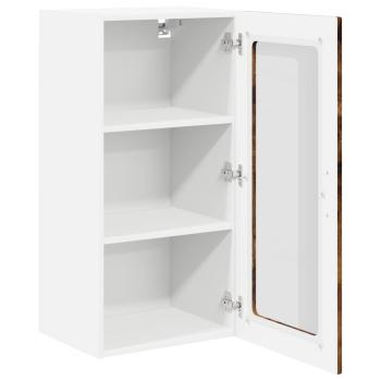 Wandglas-Schrank LUCCA 2 stk. Geräucherte Eiche Holzwerkstoff