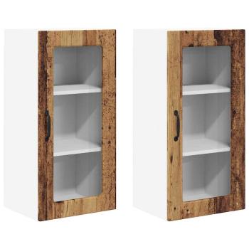 Küchenhängeschrank 2 pcs Altholz 40 x 31 x 80 cm Holzwerkstoff