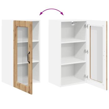 Küchenhängeschrank mit Tür 2 pcs Artisan-Eiche 40 x 31 x 80 cm