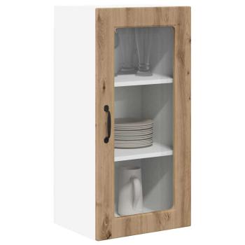 Küchenhängeschrank mit Tür 2 pcs Artisan-Eiche 40 x 31 x 80 cm