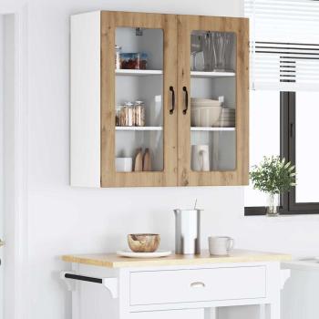 Küchenhängeschrank mit Tür 2 pcs Artisan-Eiche 40 x 31 x 80 cm
