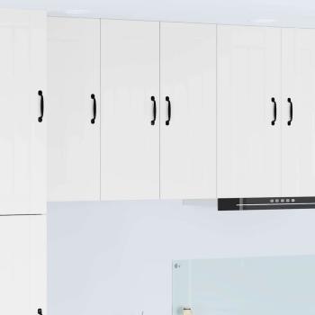 ARDEBO.de - Küchenhängeschrank 2 pcs Weiß 30 x 31 x 80 cm Holzwerkstoff