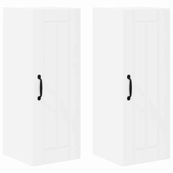 Küchenhängeschrank 2 pcs Weiß 30 x 31 x 80 cm Holzwerkstoff
