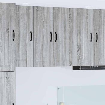 ARDEBO.de - Küchenhängeschrank mit Tür 2 pcs Graues Sonoma 30 x 31 x 80 cm
